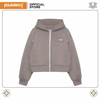 Áo Khoác Hoodie Zip Nam Unisex <  GOBLIN SIGNATURE BOXY HOODIE ZIP GREY > Thêu Cao Cấp Dày Dặn