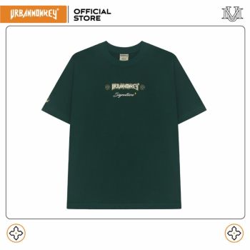 Áo Thun T-Shirt Unisex URBAN MONKEY  Goblin Signatur Tee Green  Chất Liệu Cotton In Phồng / Thêu Phối Màu Xanh Rêu