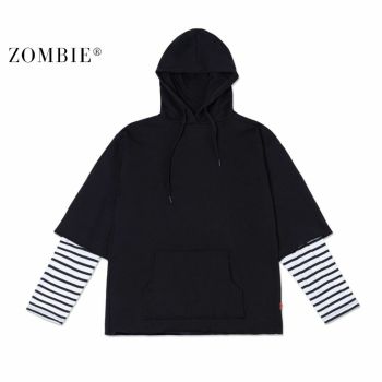 Áo ZOMBIE® Stripped Layer Sleeve Hoodie 7983