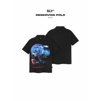 Áo polo SLY Observing màu đen