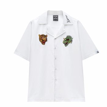Áo sơ mi | Áo sơ mi nam nữ lụa cao cấp thoáng mát Dynasty - XXME - Thêu hoạ tiết rồng, hổ - Đen/ Trắng