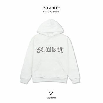 ZOMBIE Hoodie In White - L