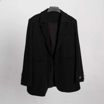 Áo khoác Blazer Unisex Zune.zx, đen form rộng, Kugatsu Blazer