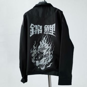 Áo khoác gió đen YAKUYOKE KOI JACKET  thiết kế độc quyền ZUNEZX