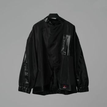 Áo khoác gió Unisex Zune.zx, đen trơn form rộng, Roku Jacket