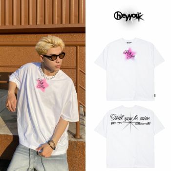 Áo thun HYS THE SHINING STAR BOXY Cotton Trắng