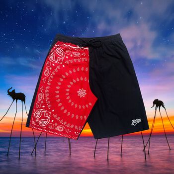 Short Pants Bandana Custom ( Red )