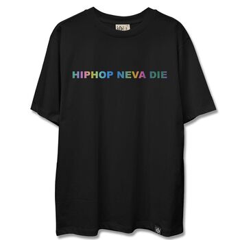 Áo thun chữ hip hop neva die đơn điệu phản quang 7 màu - LIKA31082001 - đen Áo thun chữ hip hop neva die đơn điệu phản quang 7 màu - LIKA31082001 - đen