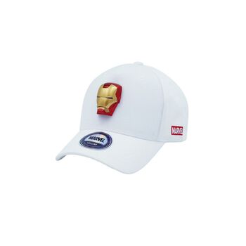 Nón Lưỡi Trai MARVEL Velcap Màu Trắng & Đèn Led Gắn Mũ IronMan