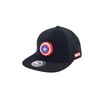 Nón Snapback MARVEL Velcap Màu Đen & Đèn Led Gắn Mũ Captain America