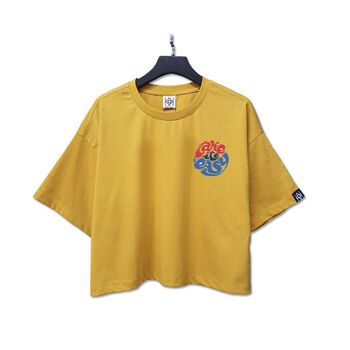 Áo croptop logo take it easy basic - LITH01092006  - Vàng