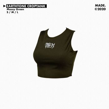 EARTHTONE CROPTOP IN MOSSY GREEN