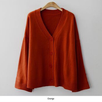 Áo Len Màu Orange Cardigan Daily ENVYLOOK Daily Boxy Cardigan
