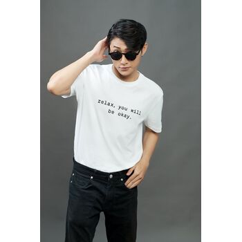 T-SHIRT RELAX, YOU WILL BE OKAY  -WHITE