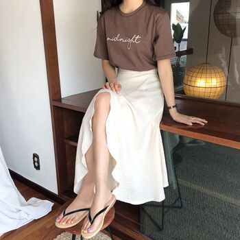 Chân Váy Dài Arong Màu Cream ENVYLOOK A Long Skirt