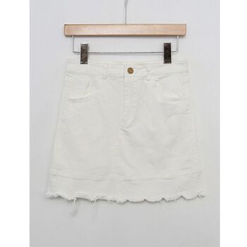 Chân Váy Mini Cắt Sóng Màu Ivory ENVYLOOK Cotton Wave Skirt