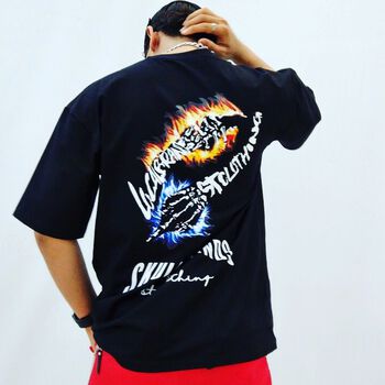 ST SANTI - TEE - GHOST RIDER - BLACK