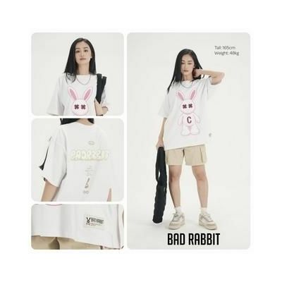 Áo Thun Unisex Bad Rabbit WHITE FLUFFY RABBIT TEE 100% Cotton - Local Brand Chính Hãng