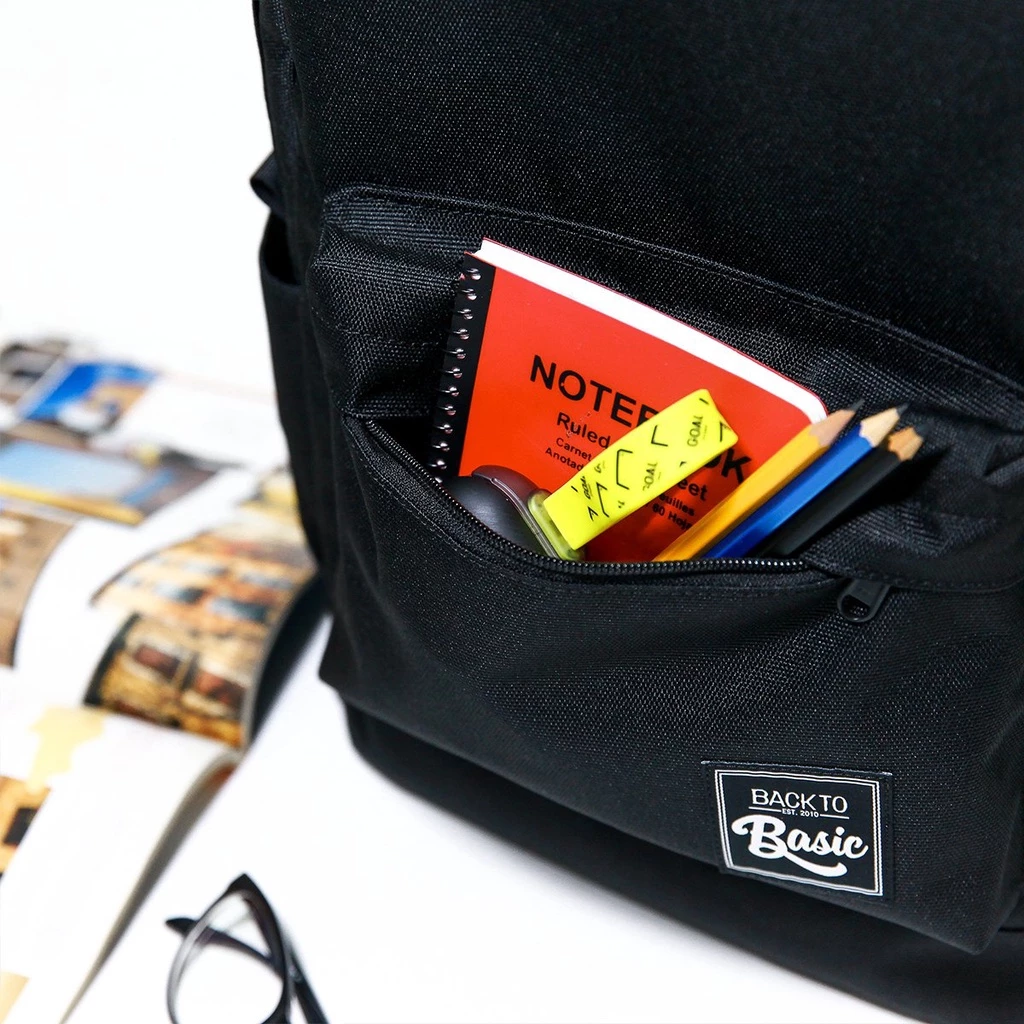 Balo thời trang back to basic - TAMAGO size M 30 x 40 x 15 cm có ngăn laptop riêng, chống thấm tốt
