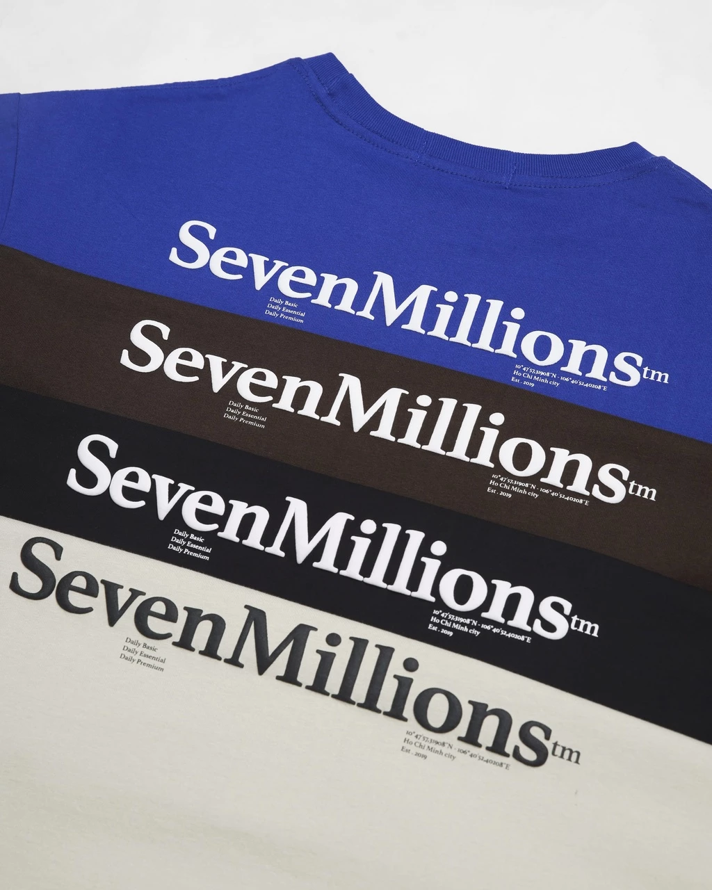 Áo Thun Cổ Tròn Mini Logo Vải Cotton 2 Chiều Unisex Oversized 7MILLIONS (7 Màu)