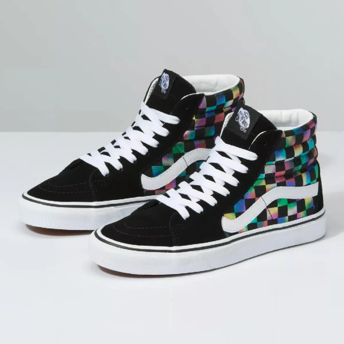 VANS IRIDESCENT CHECK SK8-HI BLACK