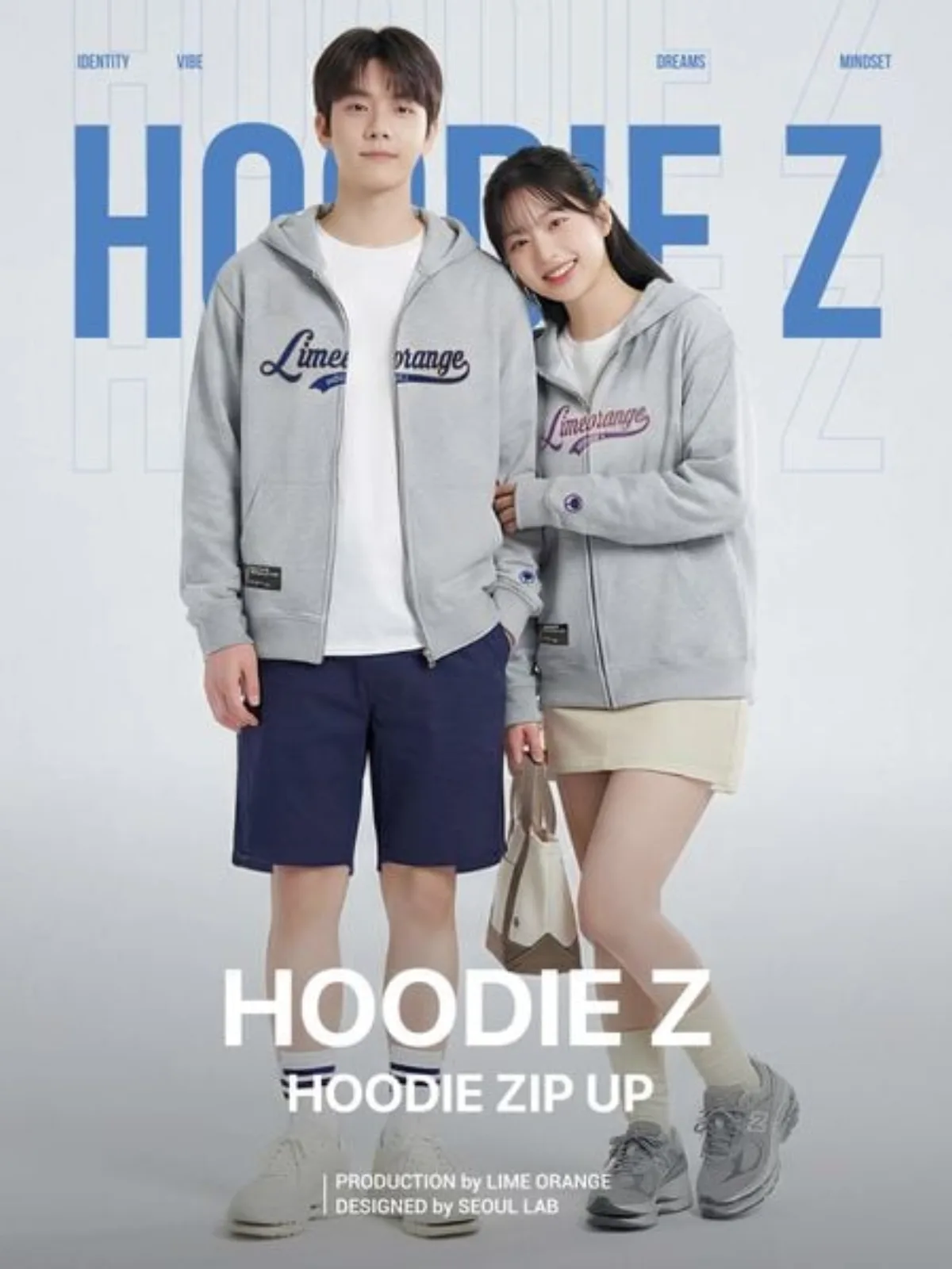 Áo Khoác Unisex LIMEORANGE Hoodie Z Áo Khoác Đôi mềm mịn dày dặn OU26087101
