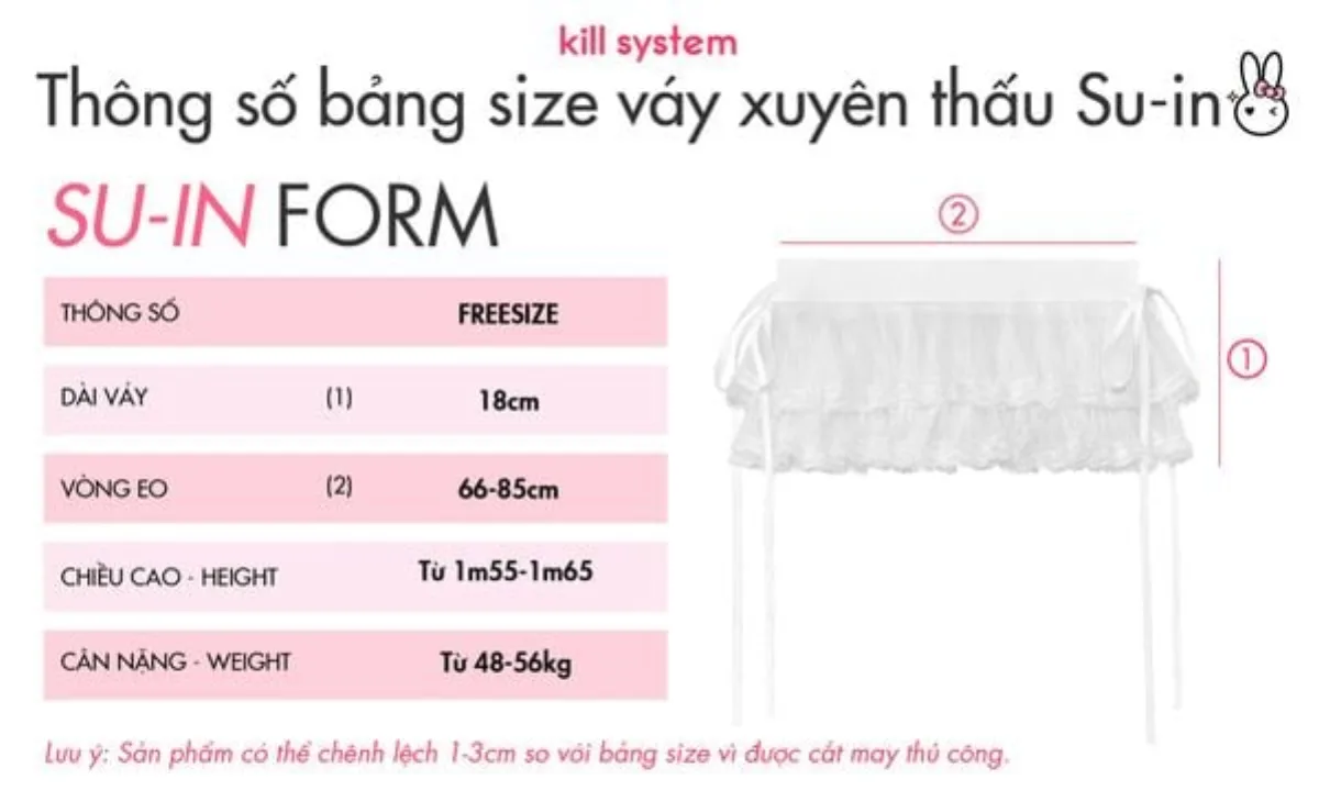 Váy ren XUYÊN THẤU ngắn 2 tầng cột nơ Su-in - Killsystem