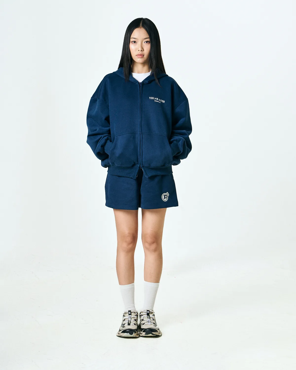 Hoodie Zip Teelab Alter Boxy Cotton World Tour Hoodie HD139