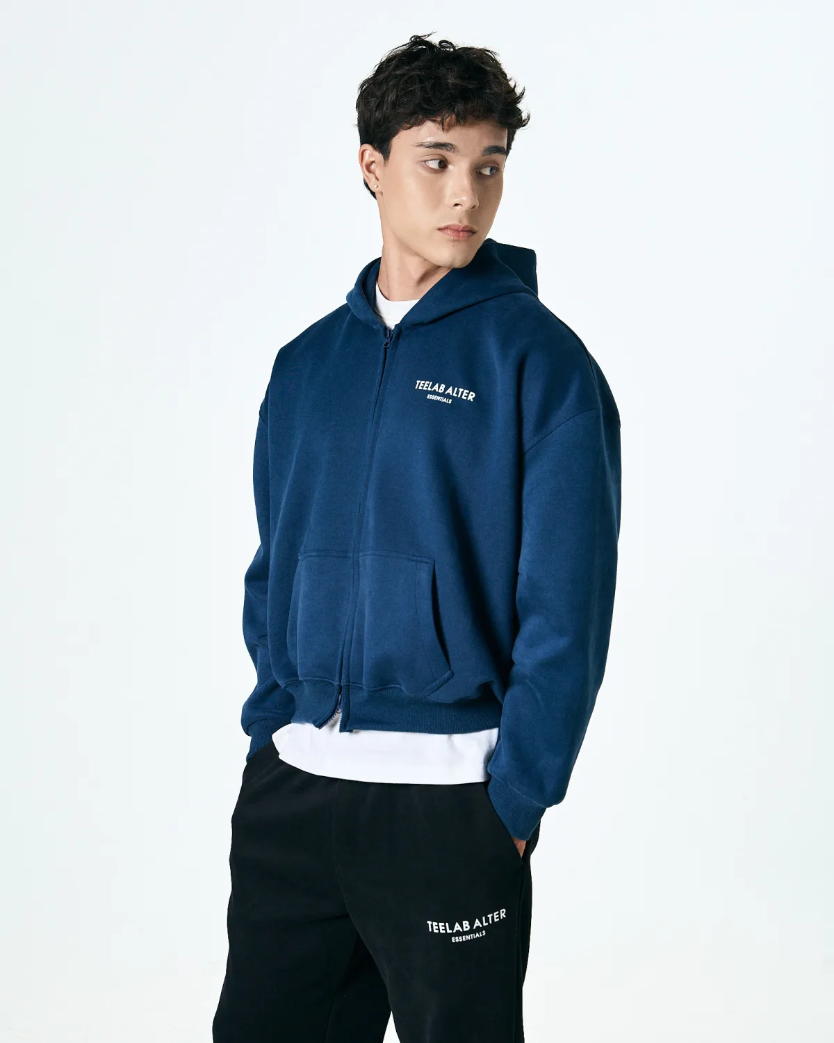 Hoodie Zip Teelab Alter Boxy Cotton World Tour Hoodie HD139