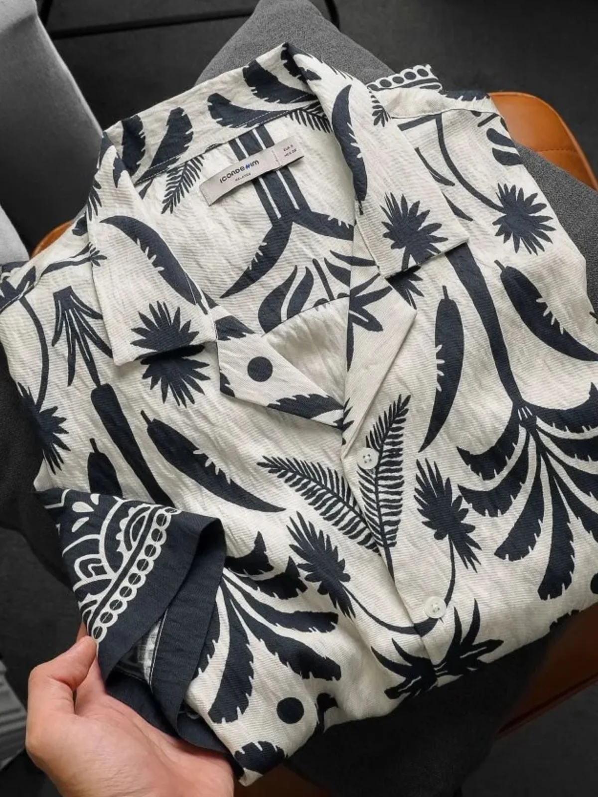 Áo Sơ Mi Nam ICONDENIM Tay Ngắn Cuban Pure Oasis Form Relaxed SMID0445