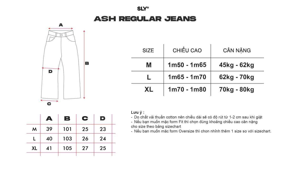 Quần Jeans SLY Regular ASH Grey