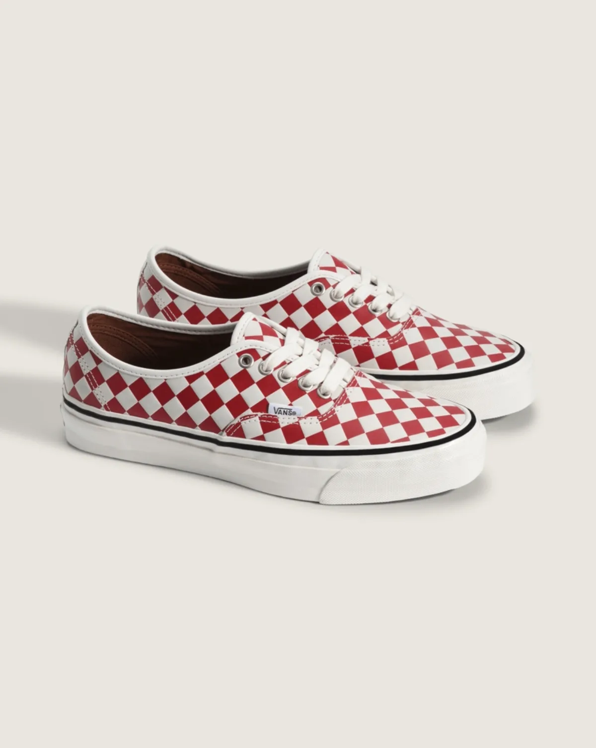 Giày VANS PREMIUM AUTHENTIC DIAMOND CHECK RED/MARSHMALLOW
