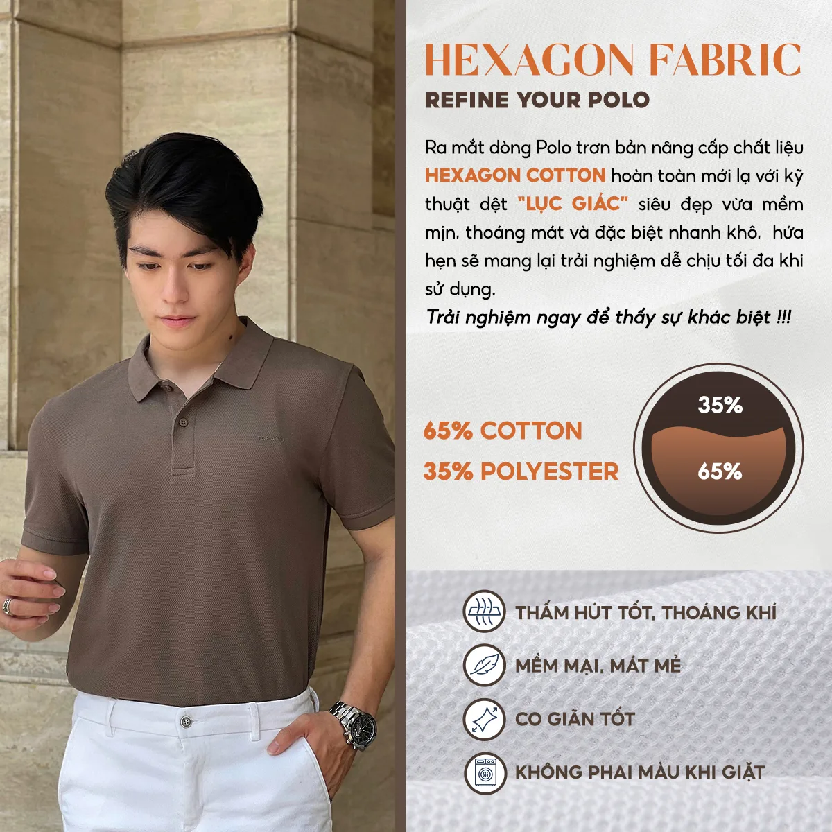 Áo polo nam ESSENTIAL POLO TORANO trơn logo ngực, Chống Nhăn,Bền Màu,Thiết Kế Trẻ Trung ESTP042