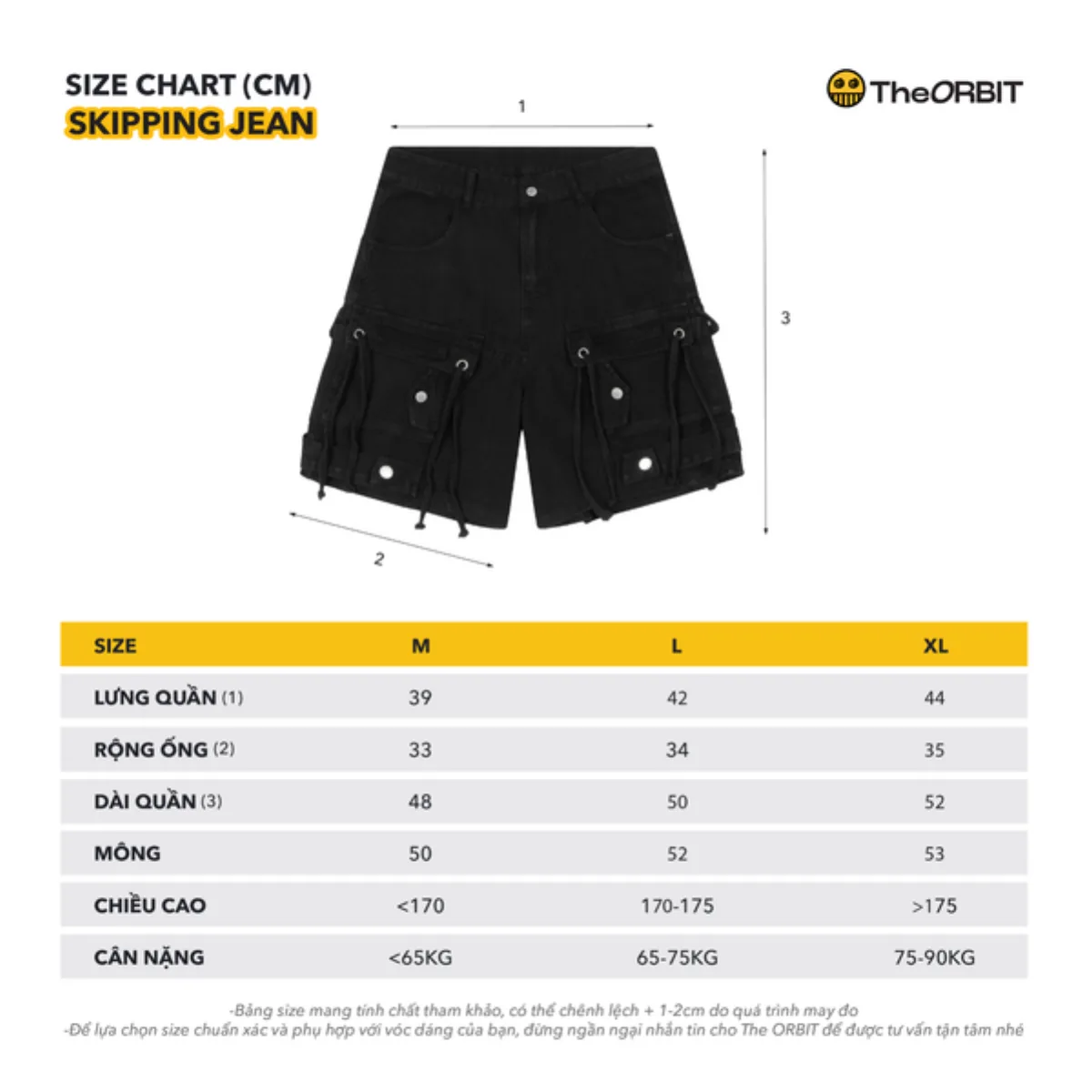 Quần Short Nam Nữ The ORBIT STRAP DENIM SHORT - Local Brand Chính Hãng