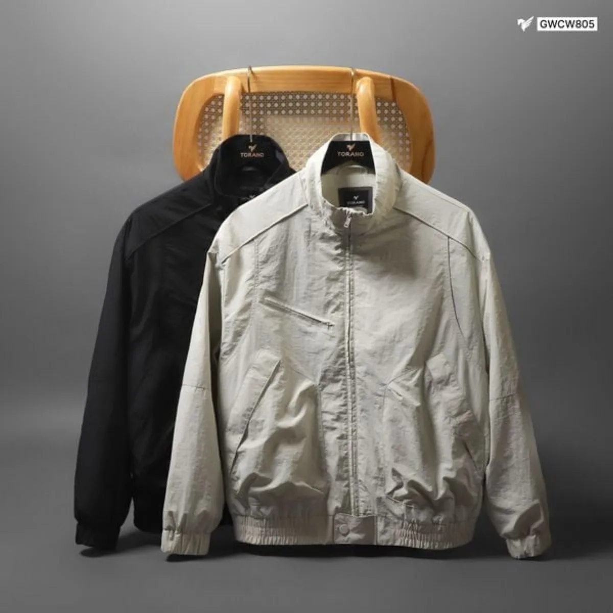 [LUXURY ITEM] Áo Khoác Gió Nam 2 lớp BOXY WINDBREAKER TORANO Relaxedfit Cổ Cao Thêu Logo, Phong Cách GWCW805