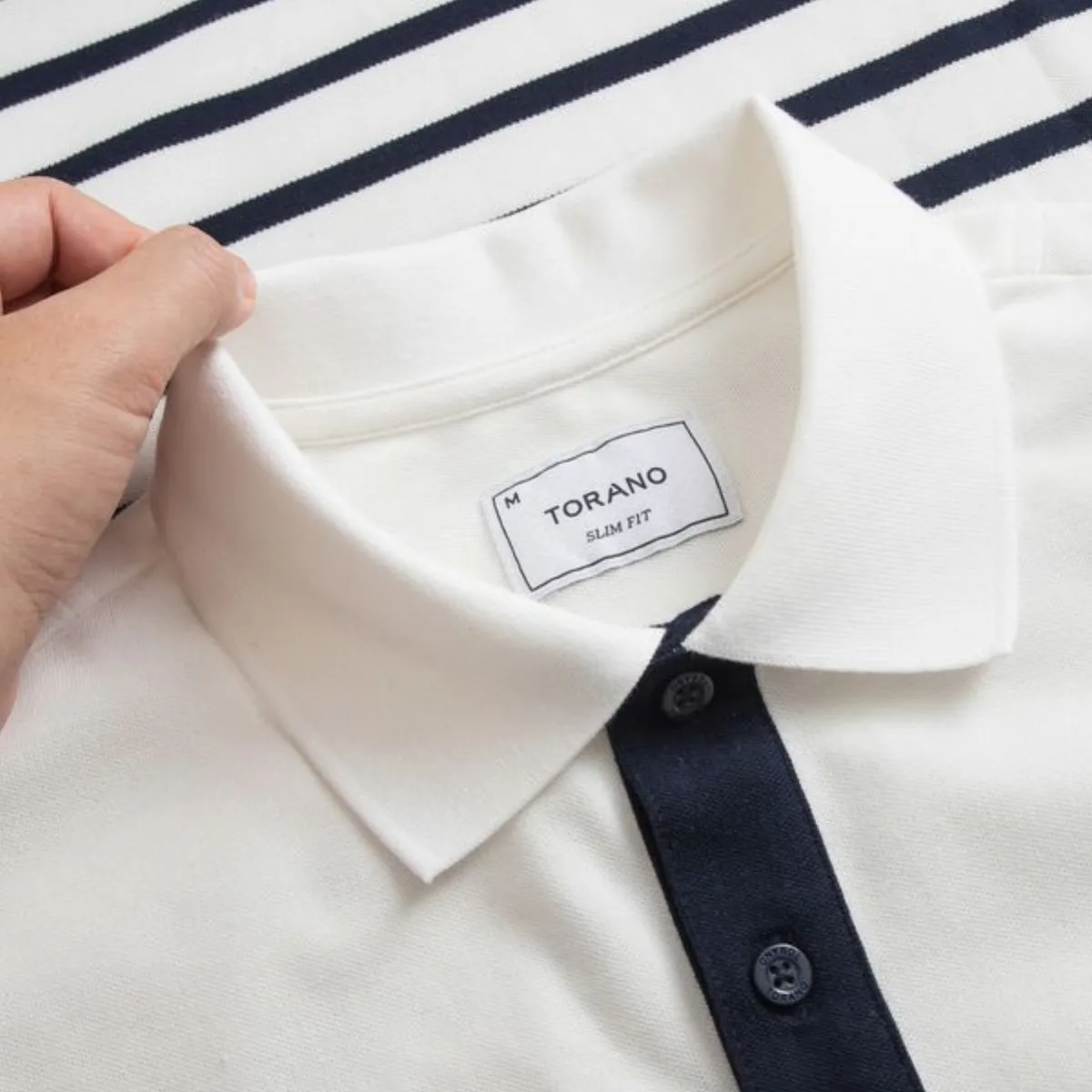 Áo polo PARISIAN POLO TORANO kẻ ngang bo tay phối màu tinh tế và phóng khoáng GSTP039