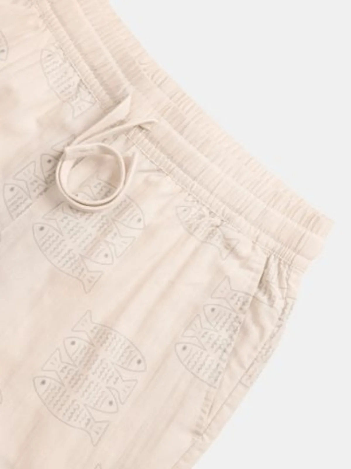 Set Đồ Ngắn Nam ICONDENIM Lazy Fish, Vải Dệt Linen Thoáng Mát SEID0108