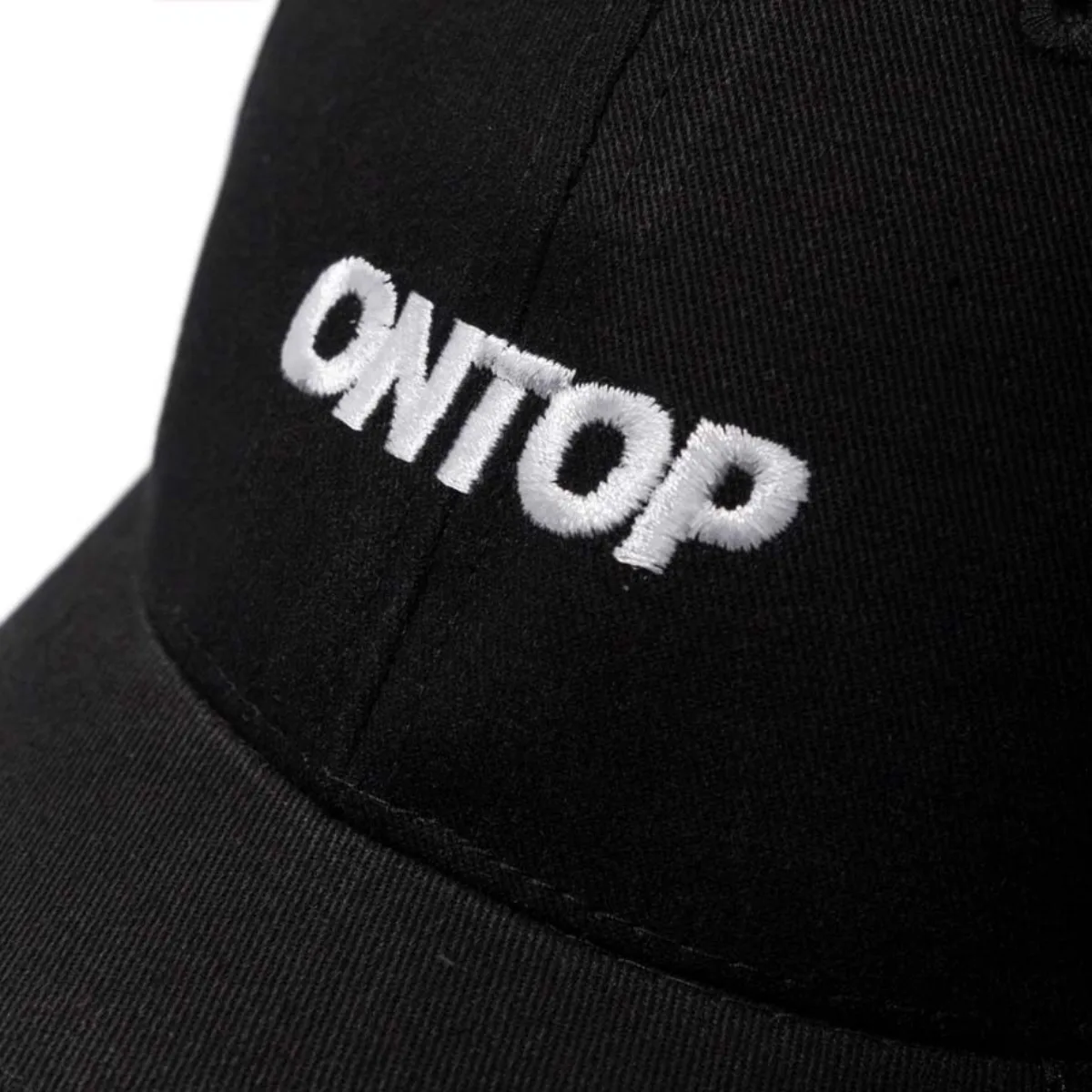 Mũ lưỡi trai nam nữ local brand ONTOP đen xanh thêu chữ form mềm Basic Cap | O-CAP01