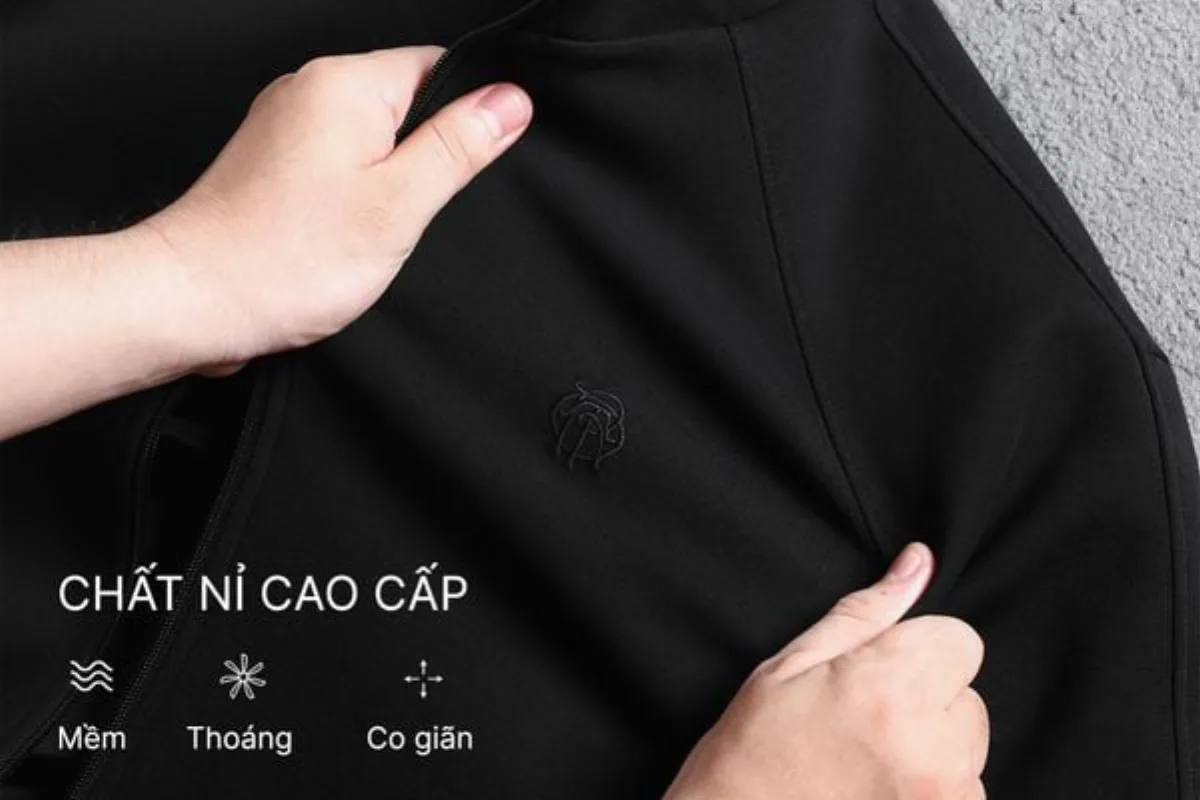 Quần Áo khoác nỉ AXEL TRACKSUIT TORANO bộ cổ cao thêu logo ngực, chất nỉ dày dặn, giữ ấm tốt GWCS502-GWBS502