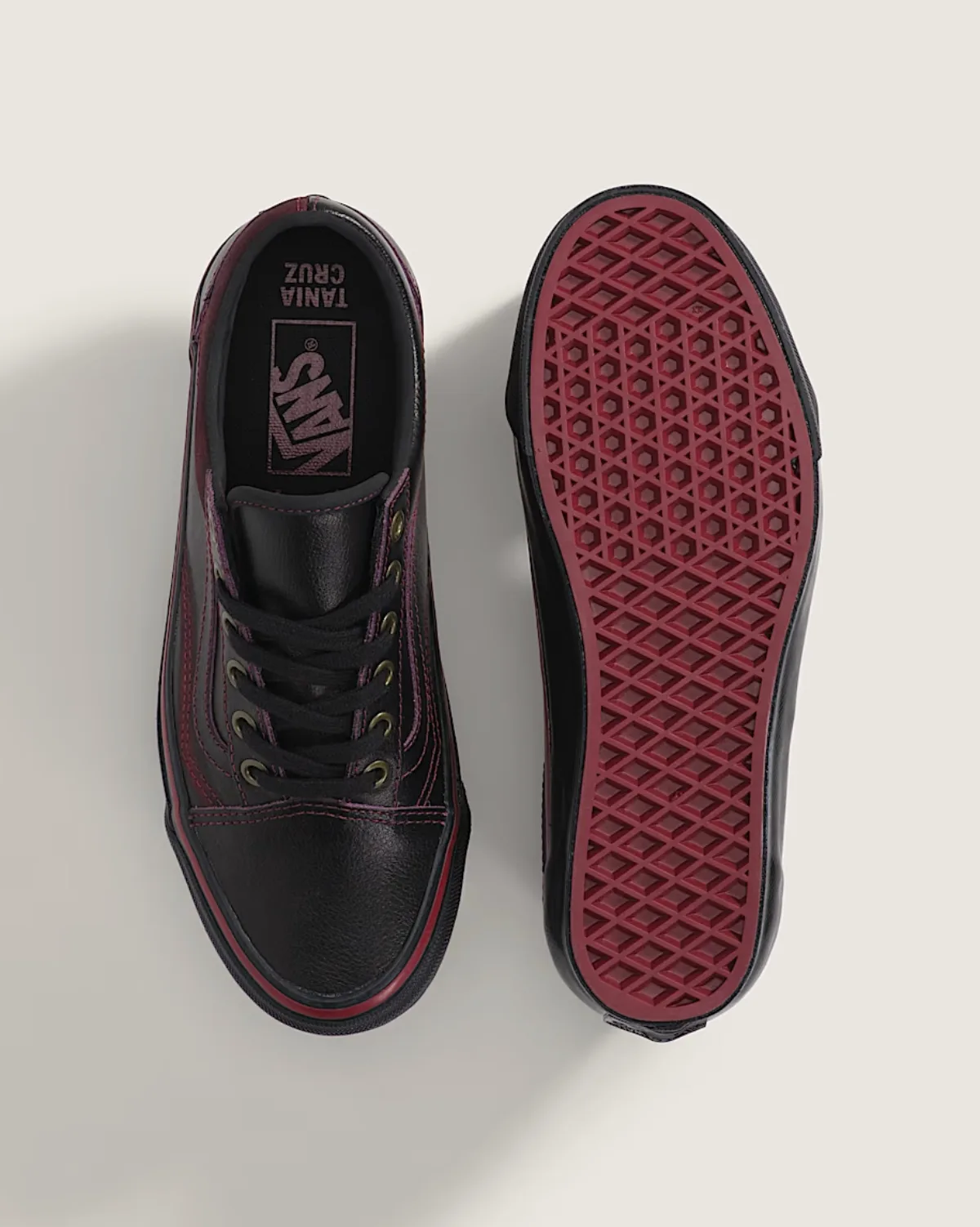 Giày VANS PREMIUM OLD SKOOL TANIA DARK RED/BLACK