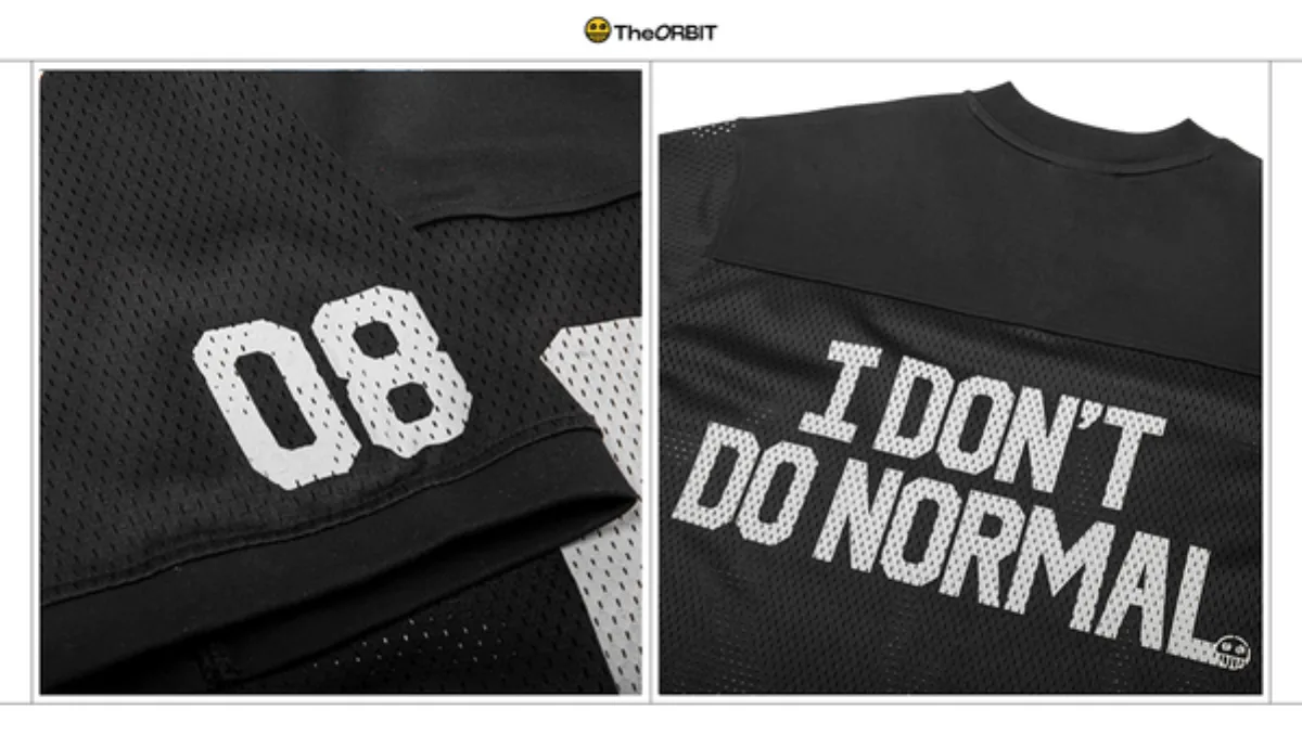 COMBO ÁO + QUẦN THE ORBIT Mesh Jersey 08 + Quần OB Logo Black  - Local Brand Chính Hãng