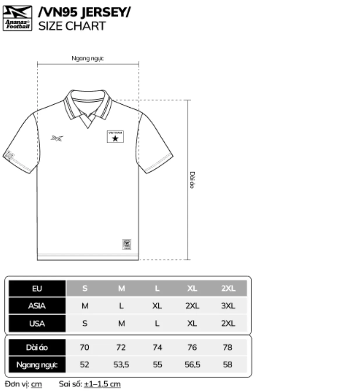 Vietnam 95 Match Jersey - Mars Red