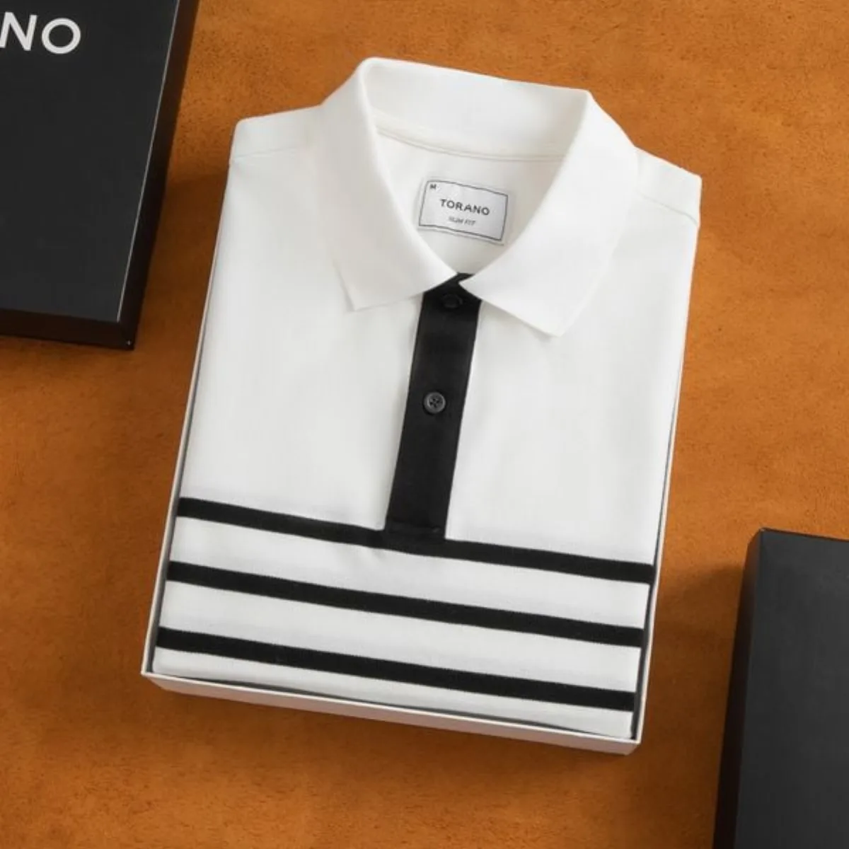Áo polo PARISIAN POLO TORANO kẻ ngang bo tay phối màu tinh tế và phóng khoáng GSTP039