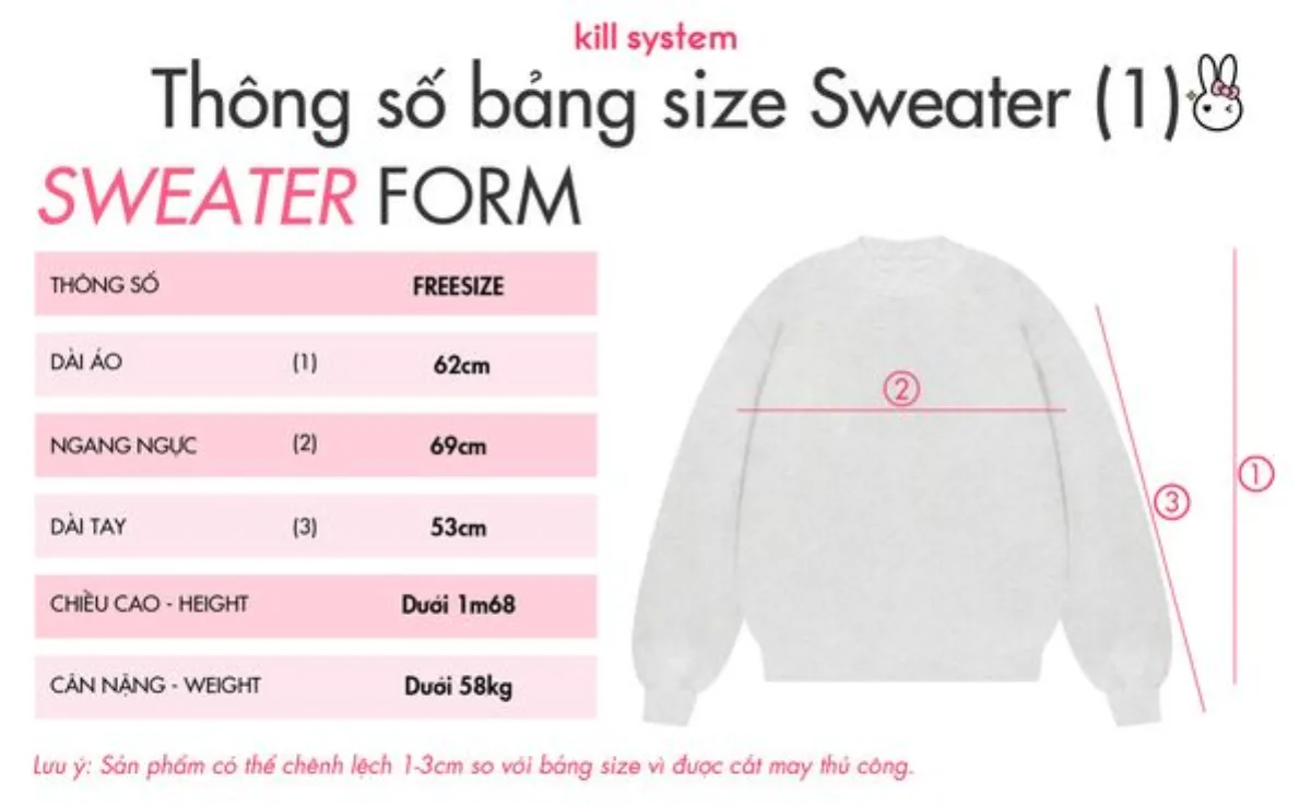 𝐊𝐈𝐋𝐋 𝐒𝐘𝐒𝐓𝐄𝐌 - Áo sweater Nơ OKELA Killsystem oversize hình nơ nổi may nhún chất nỉ