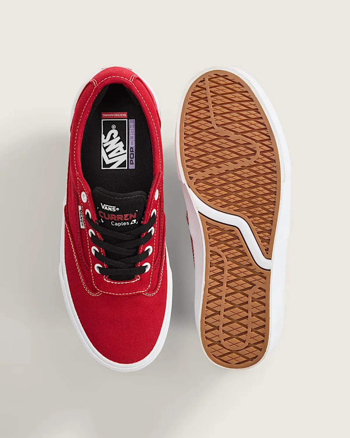 Giày VANS SKATE CURREN CAPLES RED/WHITE