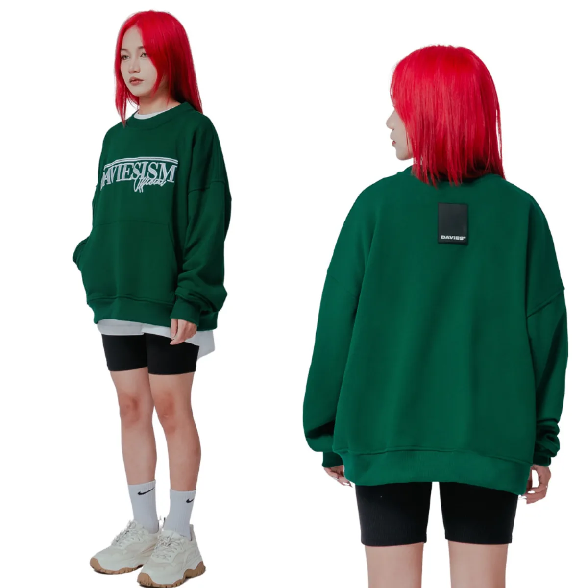 Áo sweater nỉ DAVIES nam nữ form rộng màu xanh local brand Community| D29-HD11