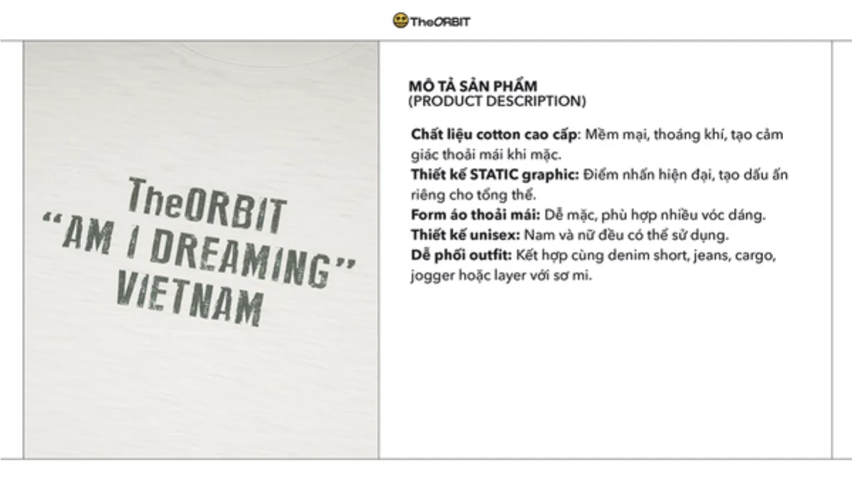 Áo Thun Nam Nữ The ORBIT Static Tee Chất Liệu Slub Cotton- Local Brand Chính Hãng