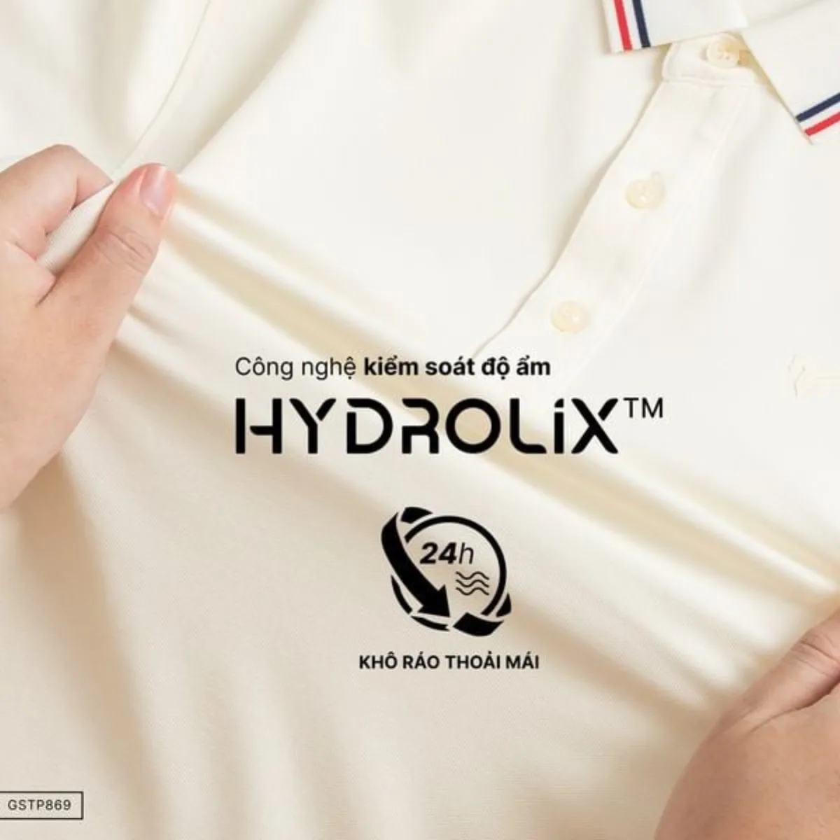 Áo polo nam TORANO RIBBED POLO công nghệ Hydrolix kiểm soát độ ẩm, mặc luôn khô ráo thoải mái GSTP869