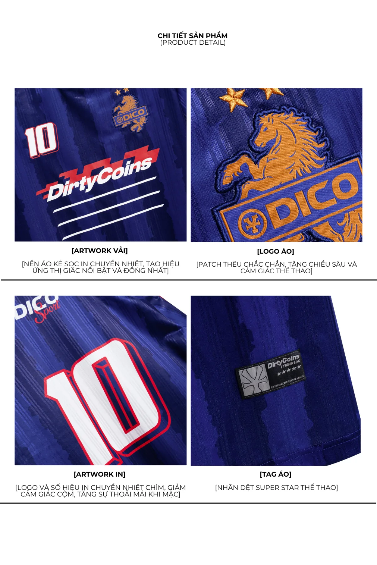 Áo Thun DirtyCoins Soccer Jersey Bold Stripe