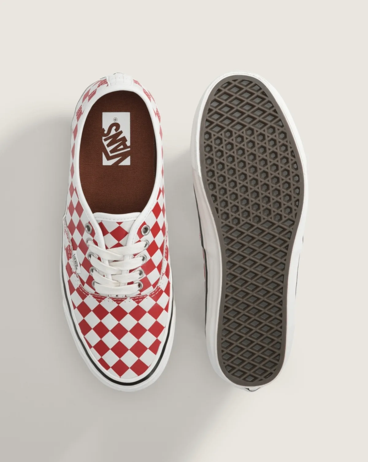 Giày VANS PREMIUM AUTHENTIC DIAMOND CHECK RED/MARSHMALLOW